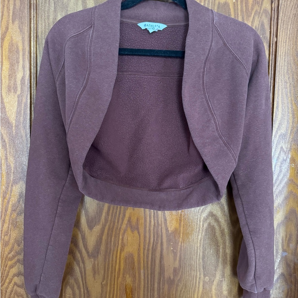 Athleta Women's Brown Cropped Sweater - Picture 2 of 6